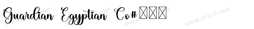 Guardian Egyptian Co字体转换 Guardian Egyptian Co字体转换